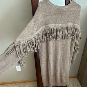 NWT frilly boho cowgirl lightweight sweater dress